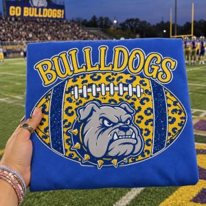 Bulldogs Glitter Football Shirt (Blue)